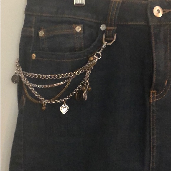 Never worn! Karen Millen jean skirt with chain - Picture 4 of 8